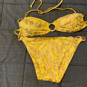 Victorias Secret Bikini Gold and yellow animal print